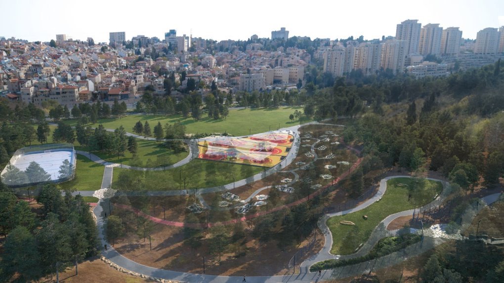 2 גינות כלבים יוקמו בגן סאקר. הדמיה : עיריית ירושלים אגף שפ"ע 2 גינות כלבים יוקמו בגן סאקר. הדמיה : עיריית ירושלים אגף שפ"ע