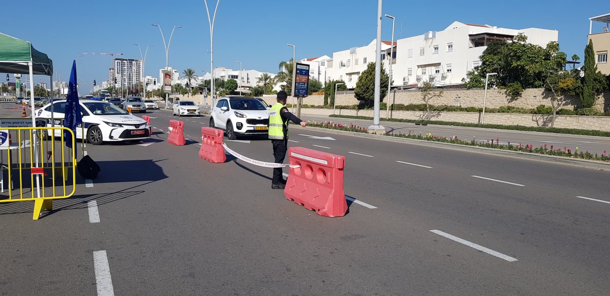 המחסום המשטרתי ביציאה מאשדוד