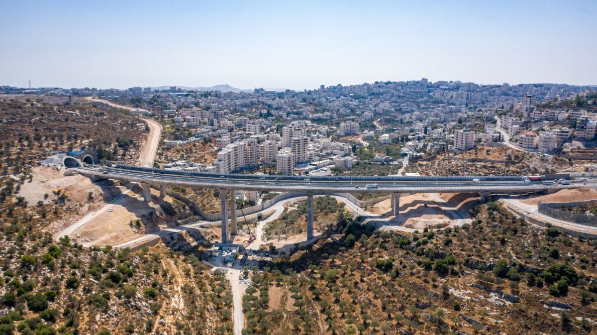 תמונות פרויקט כביש המנהרות. קרדיט צילום : שיכון ובינוי sky video .