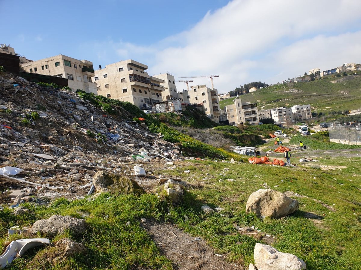 ממבצע הניקיון. צילום: אגף התברואה בעיריית ירושלים.