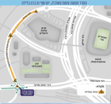 הסדרי התנועה בצומת וולג'ה (איור: תכנית אב לתחבורה)