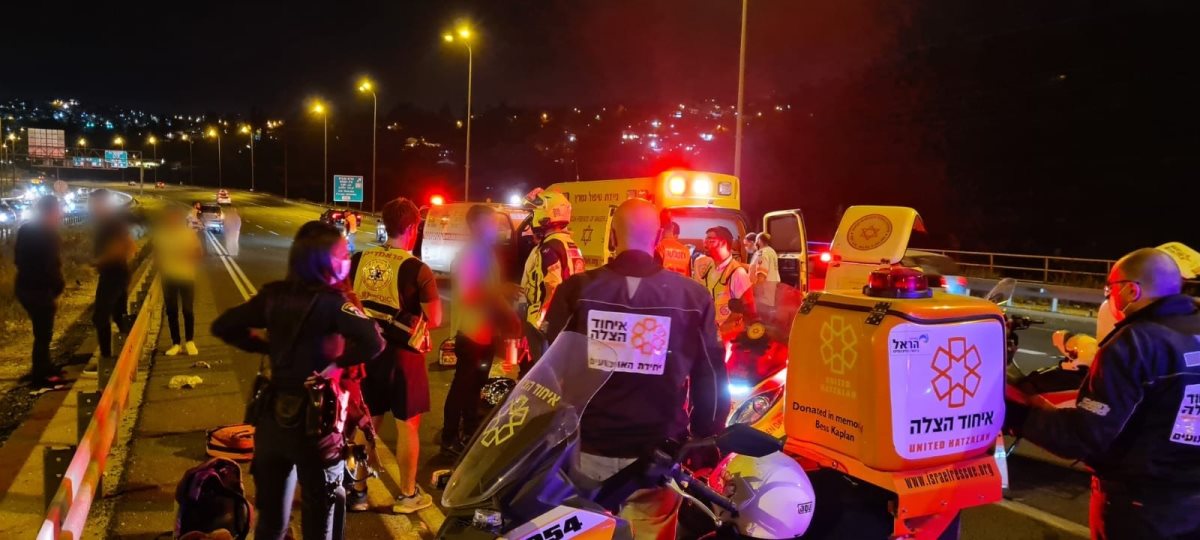 מהזירה בכביש 1 - צילום: דוברות איחוד הצלה מהזירה בכביש 1 - צילום: דוברות איחוד הצלה