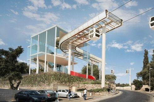 הדמיית הרכבל. צילום: הרשות לפיתוח ירושלים הדמיית הרכבל. צילום: הרשות לפיתוח ירושלים