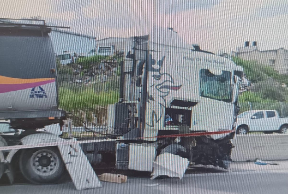 תמונה מזירת האירוע ב2018 שבה היה מעורב החשוד. דוברות המשטרה 