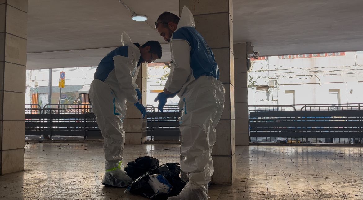 מזירת האירוע, צילום: דוברות המשטרה מזירת האירוע, צילום: דוברות המשטרה