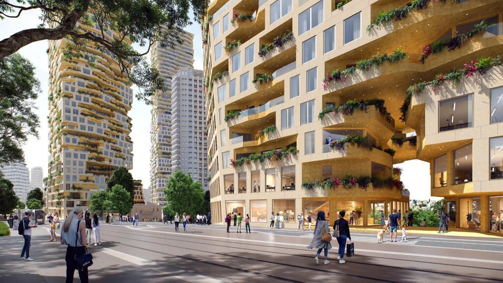 מתחם חסבון. הדמיות: MVRDV