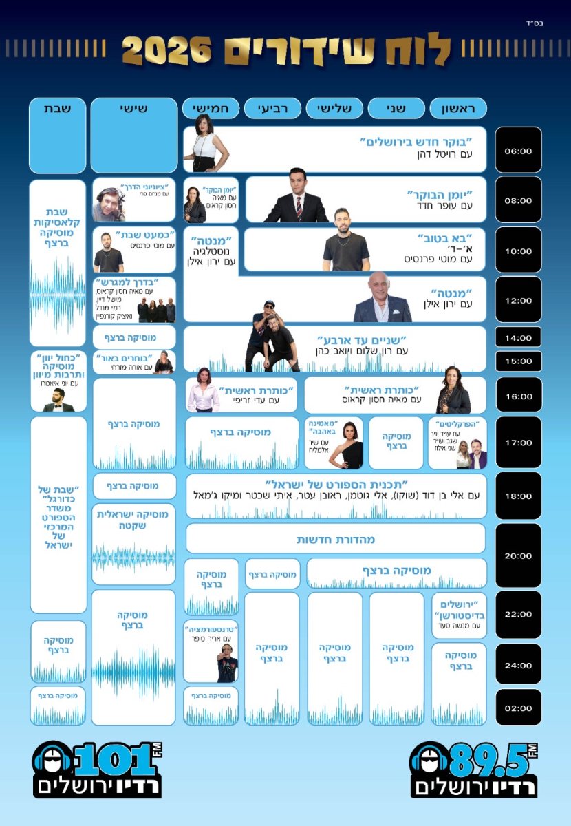 לוח שידורים רדיו ירושלים 