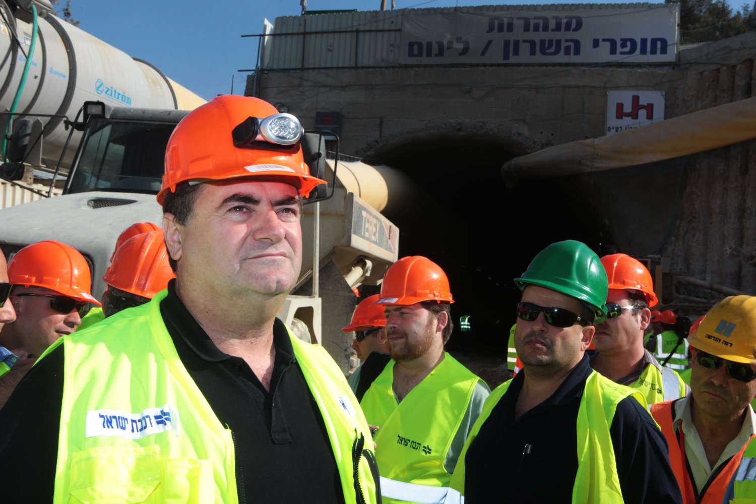 שר התחבורה ישראל כץ בסיור באתר העבודות