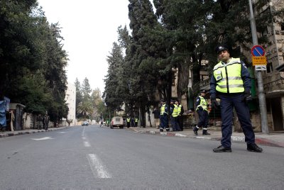 היערכות המשטרה לקראת הרכבת הקלה בירושלים