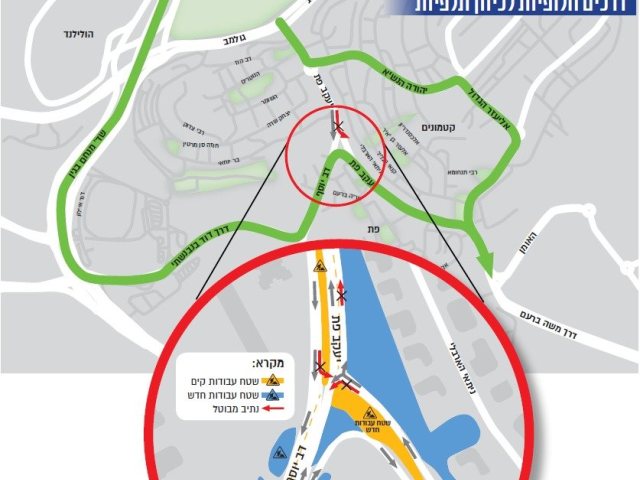 מפה: צוות תכנית אב לתחבורה