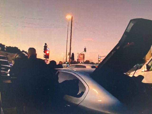 ממעצרו של החשוד. צילום: דוברות המשטרה 
