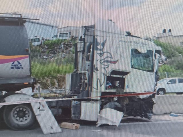 תמונה מזירת האירוע ב2018 שבה היה מעורב החשוד. דוברות המשטרה 