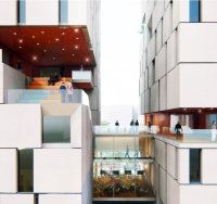 *מעונות הסטודנטים המתוכננים בקריית היובל*. הדמיות: שורץ בסנוסוף אדריכלים