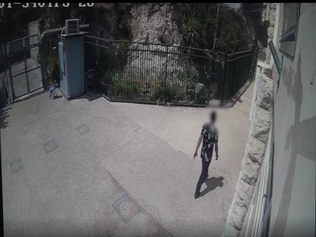 צילום מתוך מצלמות האבטחה. דוברות המשטרה 