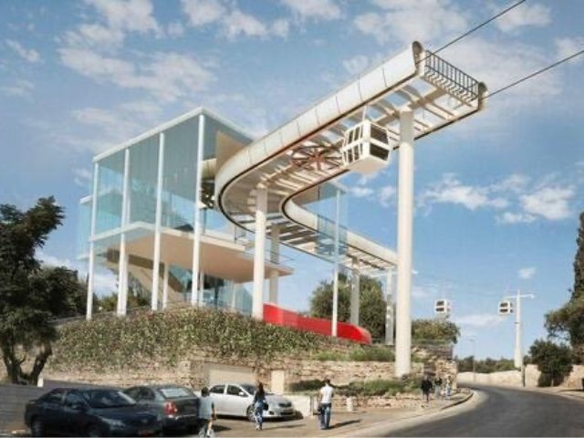 הדמיית הרכבל. צילום: הרשות לפיתוח ירושלים