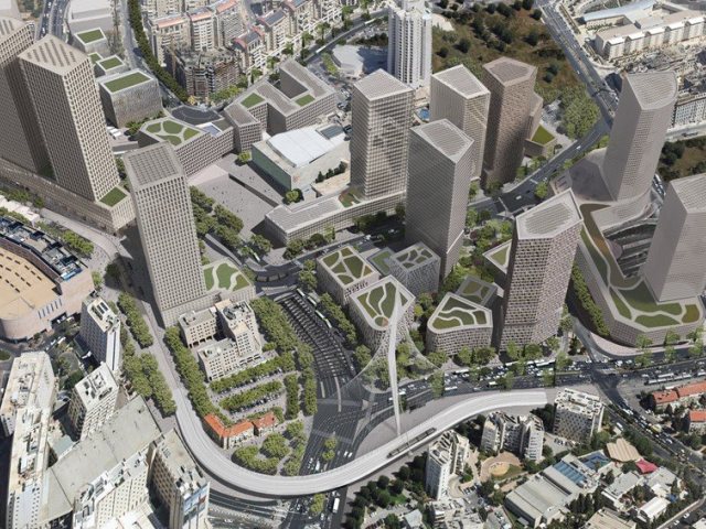 הדמיה חניון והפרדה מפלסית בשדרות שז"ר. באדיבות עיריית ירושלים 