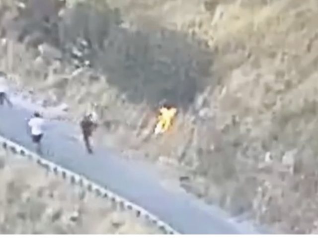 תיעוד ההצתה. צילום: דוברות המשטרה