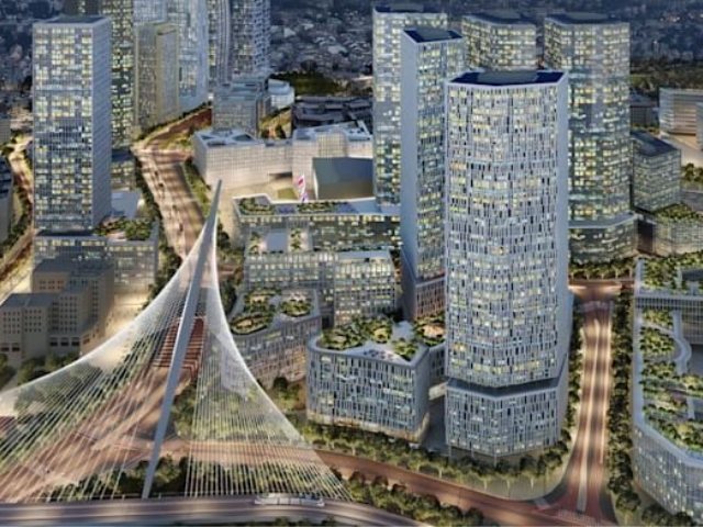 מתחמים A2, A3 ו־B ברובע הכניסה לעיר ירושלים / הדמיה: חברת עדן, החברה העירונית לפיתוח כלכלי