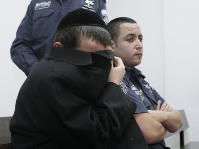 החשוד זאב פרנק בבית המשפט (פלאש90)