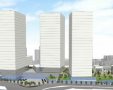 הבניינים החדשים ברובע העסקים(הדמיה: רכטר אדריכלים)