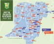 מפת המקלטים והמיגוניות הפרוסות ברחבי גן יבנה