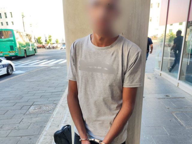 החשוד. צילום: דוברות המשטרה 