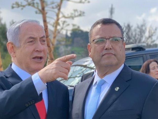 ראש העיר משה ליאון, ראש הממשלה בנימין נתניהו (צילום: דוברות עיריית ירושלים)