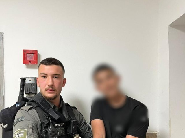 מעצר החשוד. צילום: דוברות המשטרה