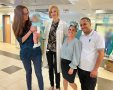 בני הזוג חיים ויפית יפרח ובתם עם פרופ׳ גאונה אלטרסקו וד״ר רויטל ארבל