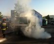 קריית צאנז: משאית עלתה באש, לא היו נפגעים
