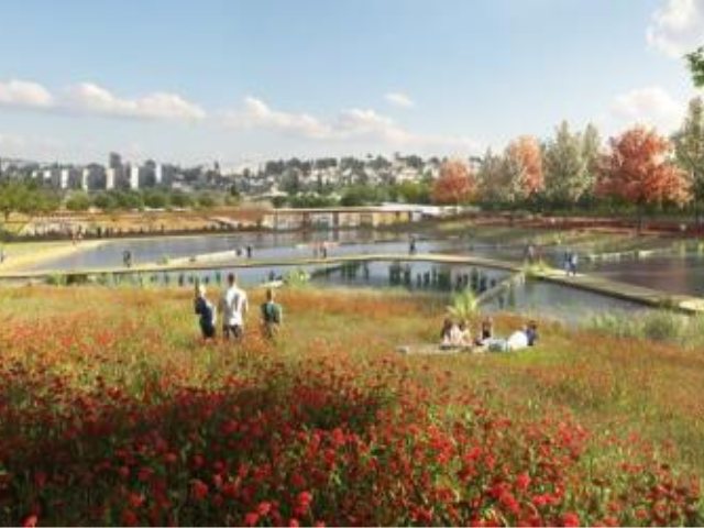 הפארק החדש בירושלים, צילום: חברת ברוק הדמיות