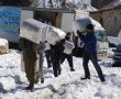השלג בירושלים : שעת המתנדבים  