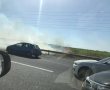 שריפת קוצים בכביש 4 בין יבנה לאשדוד