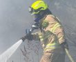 לוחמי האש מתחנת אשדוד מטפלים בשריפת חורש גדולה באיזור בית עזרא